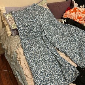 Blue Flower Pants